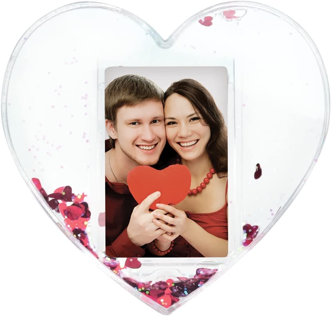 Neil Enterprises Inc. HeartShaped 1.75" x 2.75" Photo Snow Globe