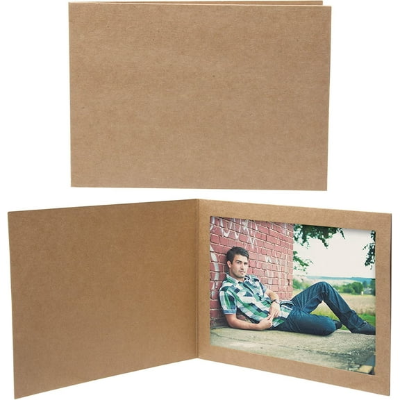 Neil Enterprises Inc. Kraft 7x5 Single Image Photo Folders - Pack of 100