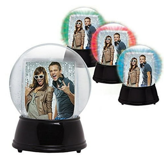 Neil Enterprises Inc. LED Light up Large Photo Snow Globe w/ Black Base