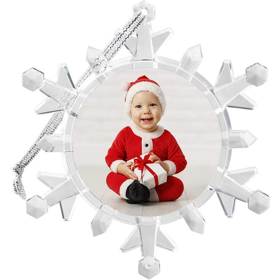 Neil Enterprises Inc. Light up 2.25" Photo Snowflake Ornament