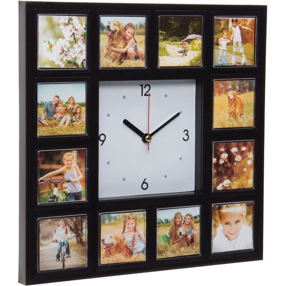 Neil Enterprises Inc. Make Your Own Multi-Photo Analog Clocks - Pack of 12 Clocks