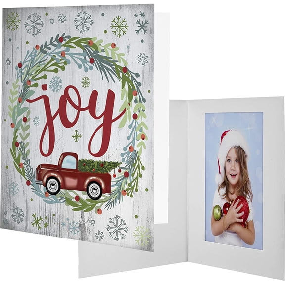 Neil Enterprises Inc. Red Christmas Truck Joy 4" x 6" Photo Folders - Pack of 100
