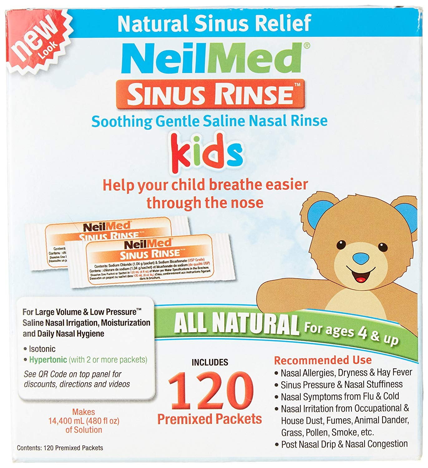 Neil Med Sinus Rinse Pediatric Packets, Premixed, 120 ct 