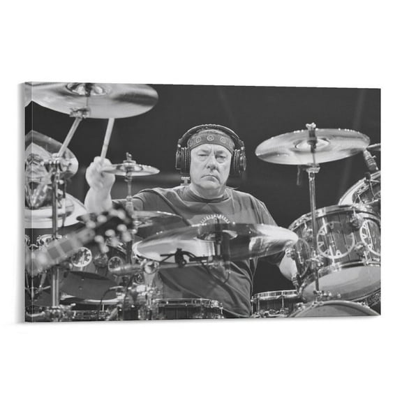 Neil Peart Canvas Poster Posters Wall Art Painting Canvas Gift Living Room Prints Bedroom Decor Poster Artworks 12x18inch(30x45cm)