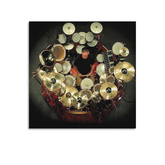 Neil Peart Canvas Wall Art Prints Poster Gifts Photo Picture Painting Posters Room Decor Home Decorative 16x16inch(40x40cm)