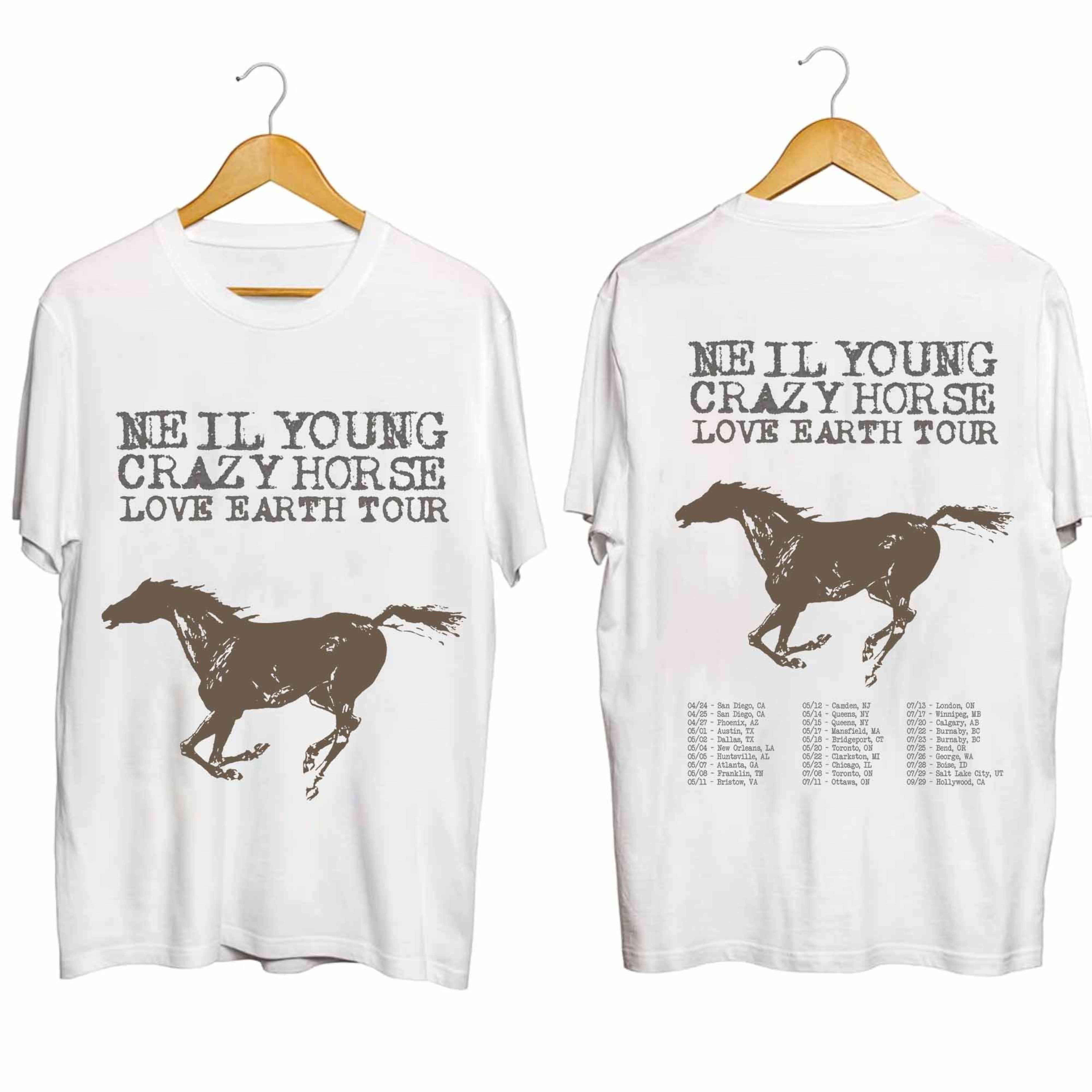 Neil Young and Crazy Horse 2024 Tour Shirt, Neil Young Fan Shirt, Neil ...