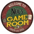 thumbnail image 1 of Neil's Game Room 12" Round Metal Sign Bar Kitchen Red Wall Décor 200120032095, 1 of 1