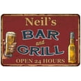 thumbnail image 1 of Neil's Red Bar and Grill Rustic Sign Decor 8x12 208120045098, 1 of 1