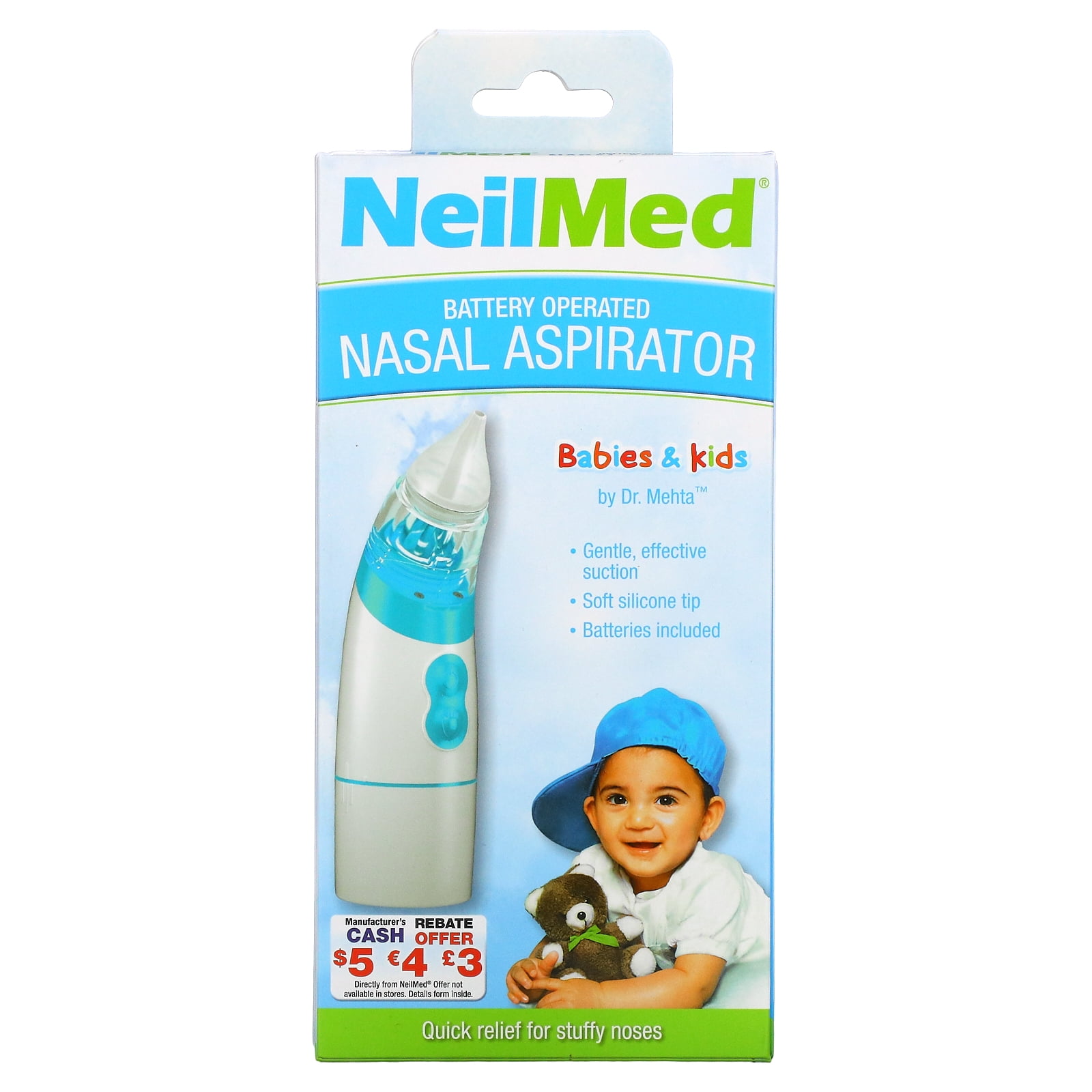 Get the fastest relief for your babies stuffy nose with our NeilMed Battery  Operated Nasal Aspirator. Buy now from your nearest Walmart and…