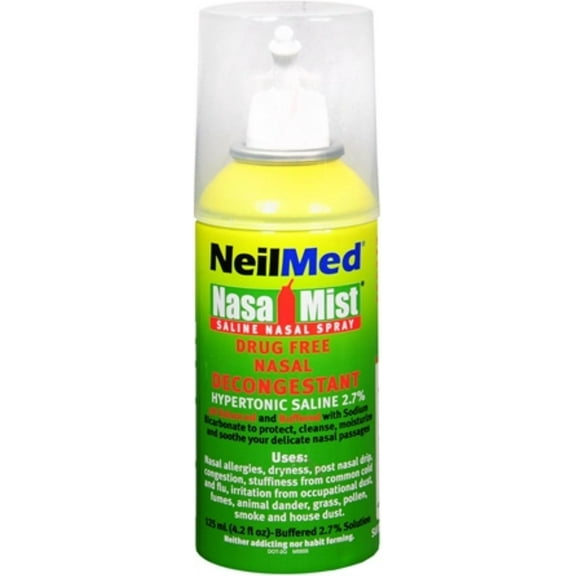 NeilMed Hypertonic NasaMist Saline Spray 4.20 oz (Pack of 2)