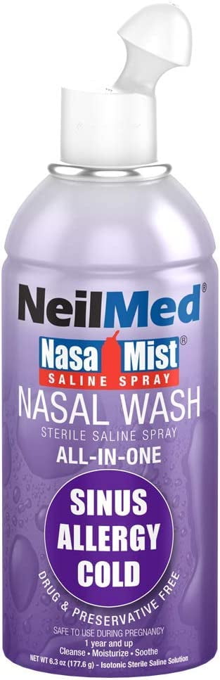 NeilMed NasaMist All in One Multi Purpose Saline Spray, 6.3 Fl Oz ...