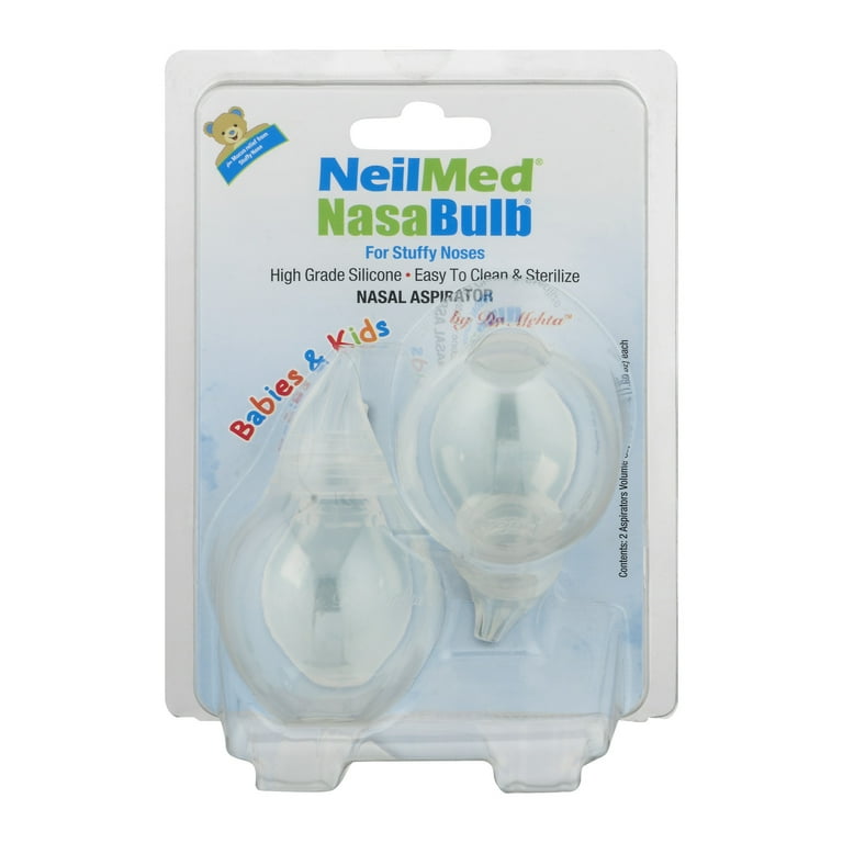 NeilMed Nasal Aspirator for Babies Kids, Clear Design, Count