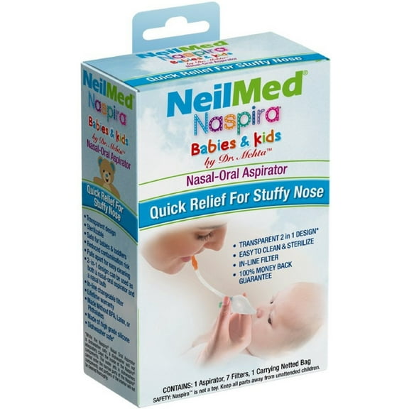 NeilMed Naspira Babies & Kids Nasal-Oral Aspirator Kit 1 ea (Pack of 2)