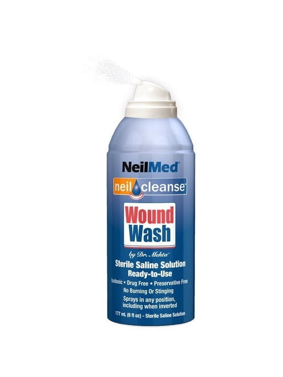 NeilCleanse Wound Wash – Sterile Saline Spray, 6 oz