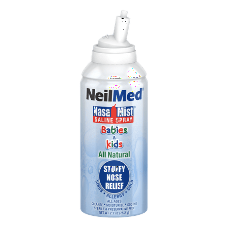 NeilMed Pediamist Sterile Saline Spray, Relief for Sinus, Allergy & Stuffy Noses in Babies & Kids, 2.53 oz