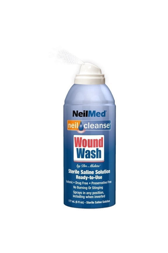 NeilCleanse Wound Wash – Sterile Saline Spray, 6 oz