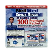 NeilMed Sinus Rinse Premixed Saline Packets   100 Count, pH Balanced, Preservative-Free