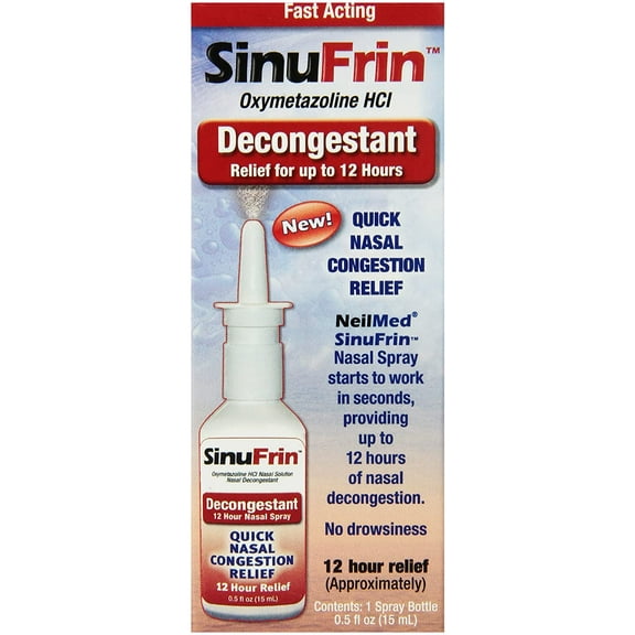 NeilMed SinuFrin Decongestant, Quick Nasal Congestion Relief, 0.5 Fluid Ounce (15 mL)