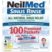 NeilMed. Sinus Rinse All Natural Relief Premixed Refill Packets 100 Each (2 Packs (100 Each)