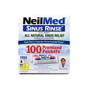 NeilMed Sinus Rinse All Natural Relief Premixed Refill Packets 100 Each Pack of 4