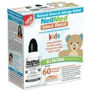 NeilMed Pediatric Sinus Rinse Kit, Nasal Irrigator, Congestion and Allergy Relief 1 Bottle + 60 Premixed Saline Packets, babies and toddlers
