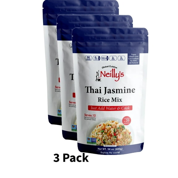Neilly's Thai Jasmine Rice Mix - 3 - 16oz resealable bags (Serves 8)