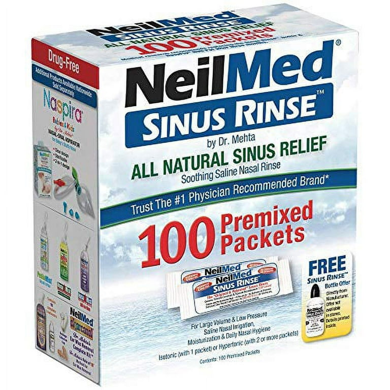 NeilMed Adult Sinus Rinse Starter Kit, Cold & Flu