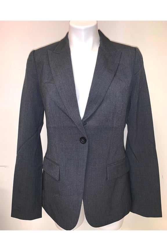 Women's Charcoal Rosie One-Button Blazer, 10