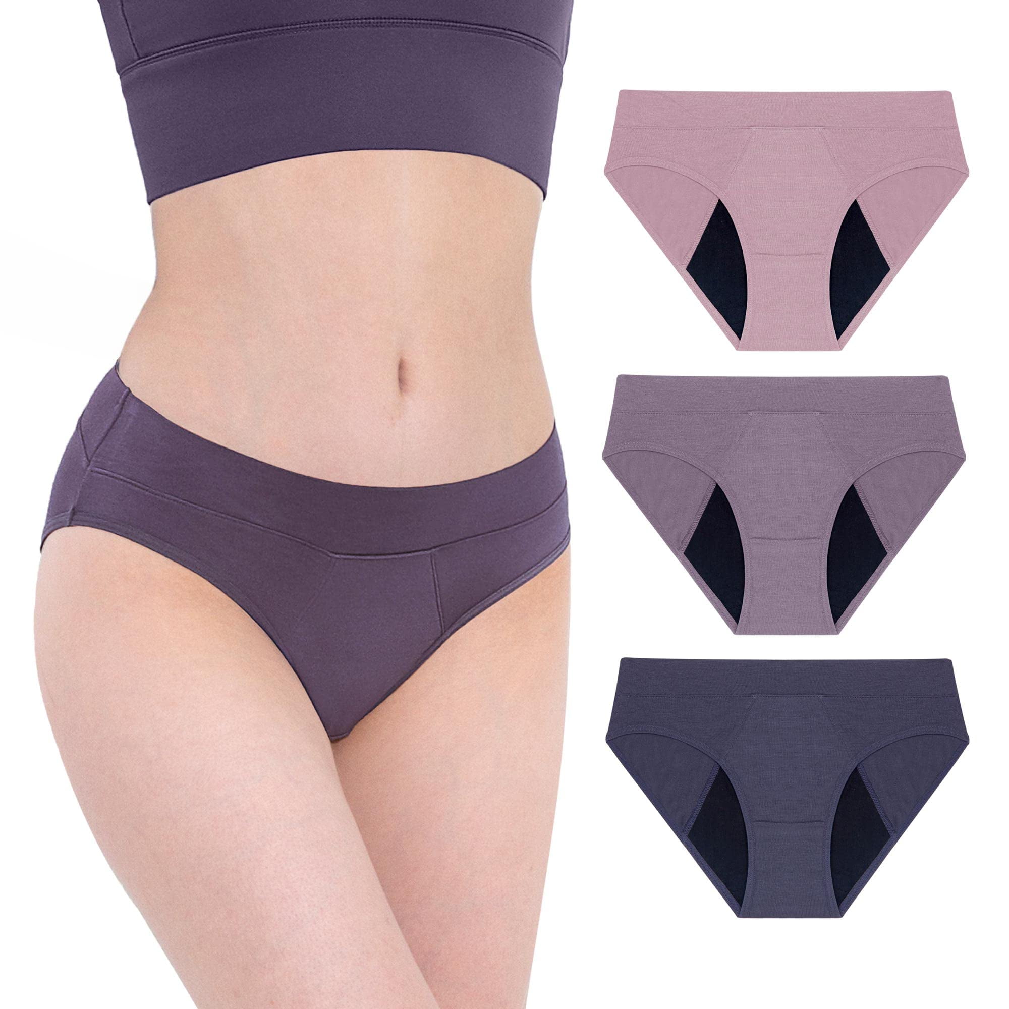  TIICHOO Womens Period Underwear Heavy Flow High Waisted  Period Panties Menstrual Underwear Leakproof 1 Pack