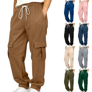 Nekdswn Boys Cargo Pants Kids Baggy Jogger Sweatpants with Pockets Trendy Casual Drawstring Elastic Waist Trousers for 5-15 Years