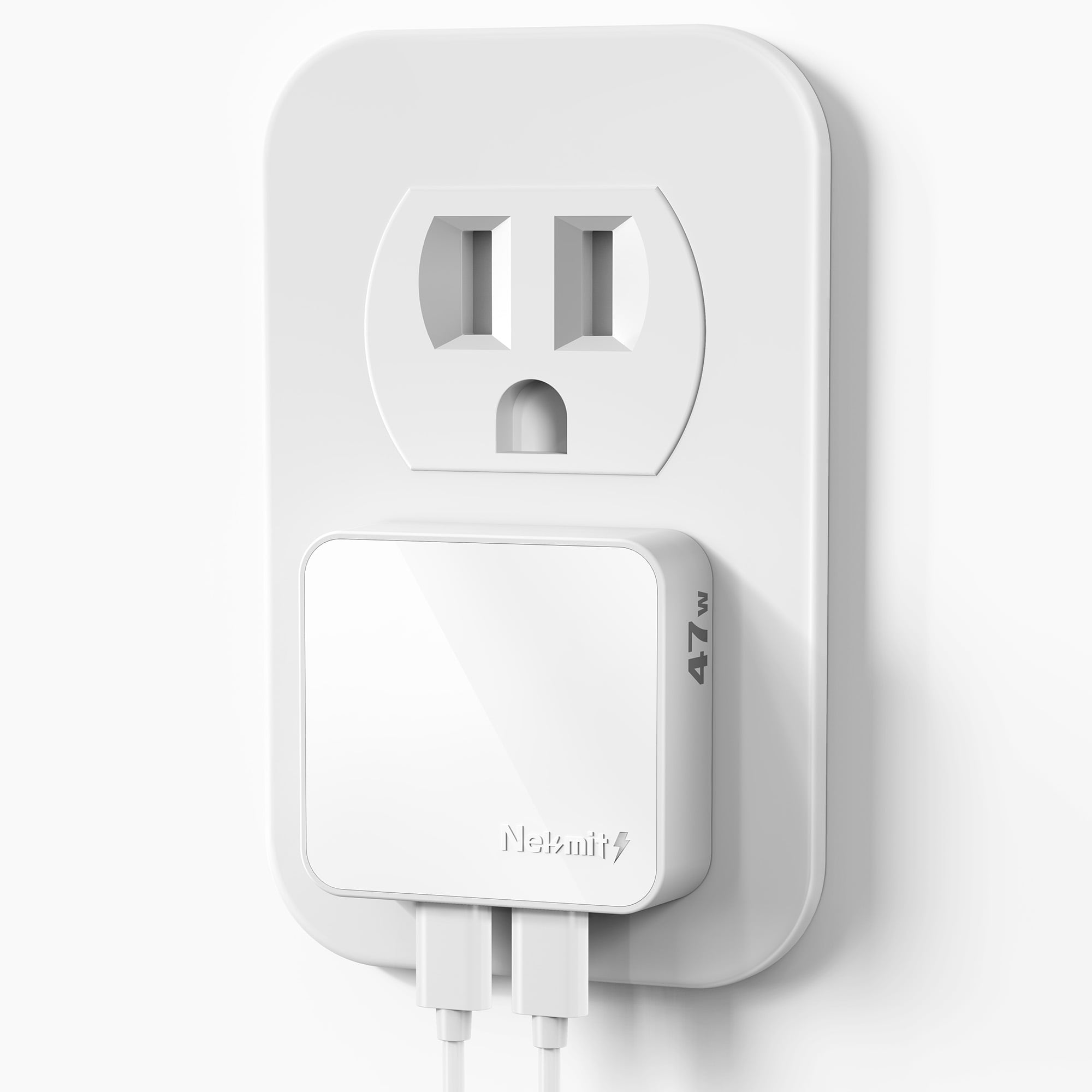 Nekmit 47W Dual Ports Flat USB-C Wall Charger PPS Fast Charging Blocks ...