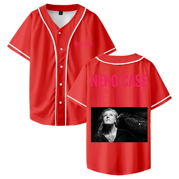 Neko Case Baseball Jersey 2025 Fall Tour Short Sleeve Button-up Shirts Men Women Streetwear Tops
