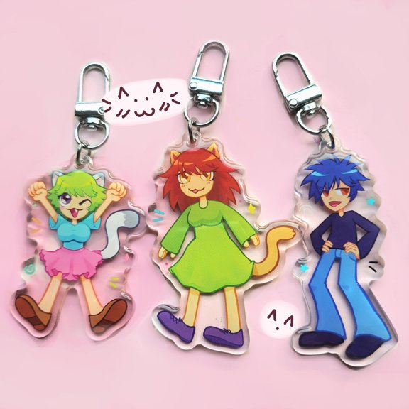 Neko Nyan Sugar Girls Keychains (1 keychain)