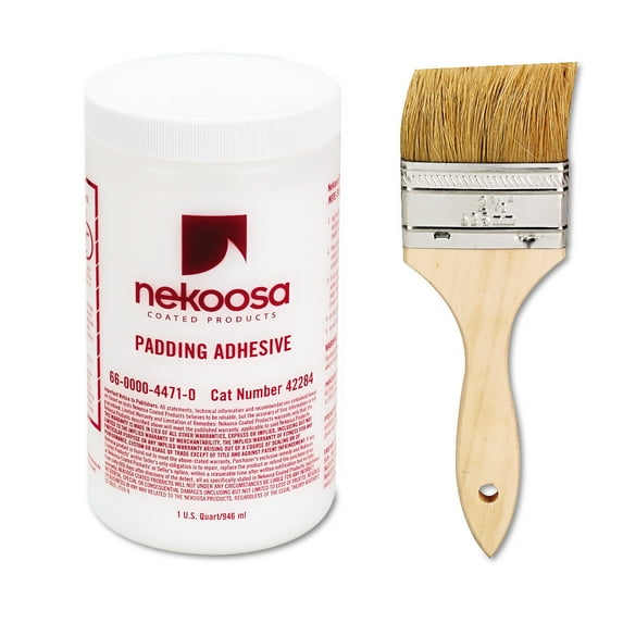 Nekoosa Coated Products Fan-out Padding Adhesive, 32 oz, Liquid