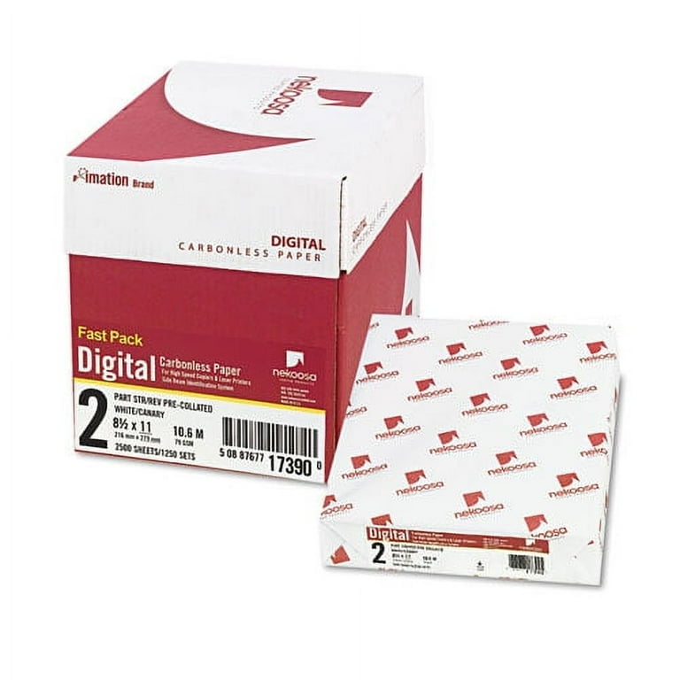 Digital Carbonless Paper, 1-Part, 8.5 x 11, White, 2,500/Carton Digital Carbonless Paper, 1-Part, 8.5 x 11, White, 2,500/Carton