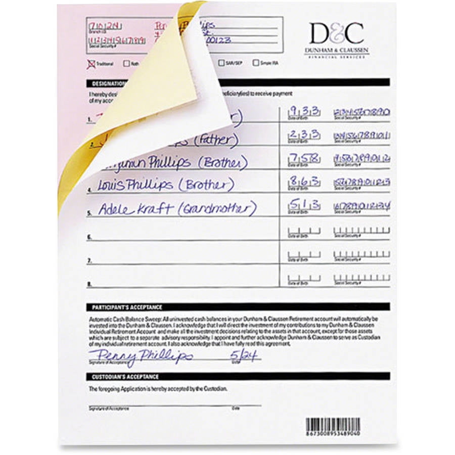 Nekoosa Premium Fast Pack Threepart Digital Carbonless Paper, 1 Carton