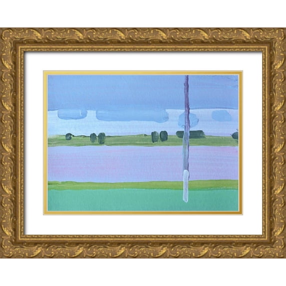 Nekraha, Igor 24x18 Gold Ornate Wood Framed with Double Matting Museum Art Print Titled - Estuary