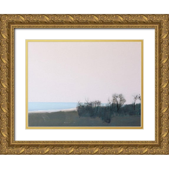 Nekraha, Igor 24x19 Gold Ornate Wood Framed with Double Matting Museum Art Print Titled - Bessarabian Evening
