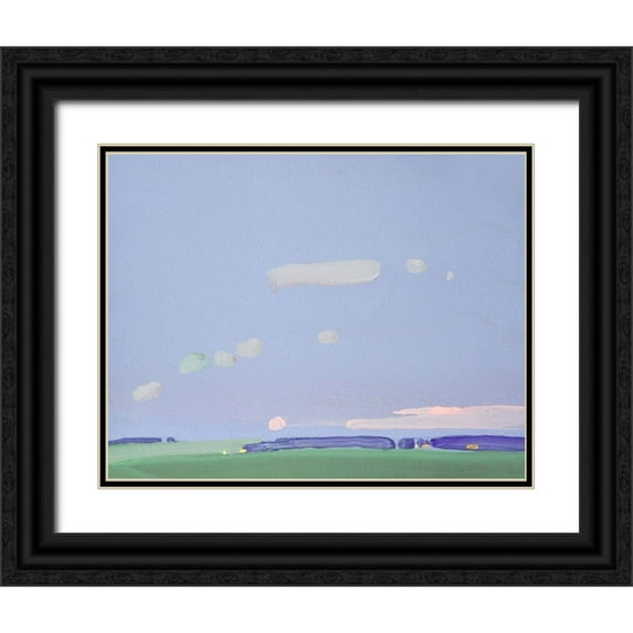 Nekraha, Igor 24x20 Black Ornate Wood Framed with Double Matting Museum Art Print Titled - Evening Clouds