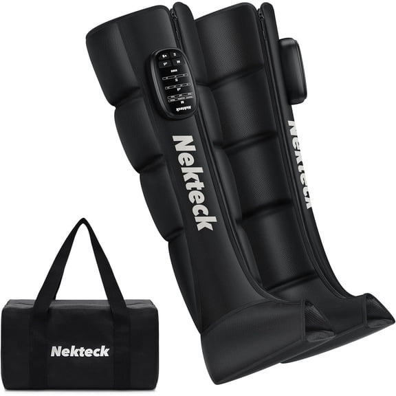 Nekteck Air Compression Recovery System, Cordless Full Leg Massager for Circulation and Pain Relief, Compression Boots with 6 Modes 4 Intensities, Muscles Relaxation, Great Gift for Wife Mom Women