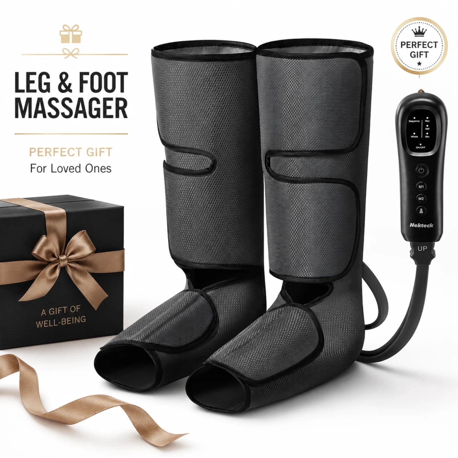 Nekteck Leg Compression Boots Massager with Heat for Circulation
