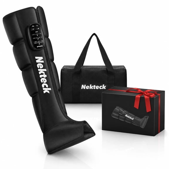 Nekteck Leg Recovery Compression System for Athlete Post Workout, Foot and Leg Recovery Boots, Professional Sequential Device for Massage Therapy, Circulation, Muscle Soreness, FSA/HSA Eligible