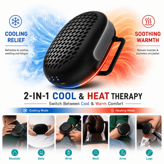 Nekteck Cold Therapy Machine, Portable Ice Machine for Knee Shoulder Back, Hot Cold Contrast Therapy Device for Pain Relief, Muscle Recovery, Gifts