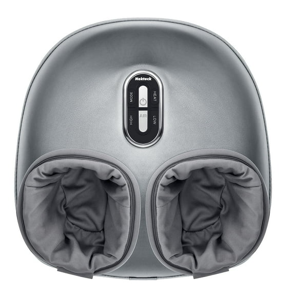 Nekteck Shiatsu Foot Massager Machine with Soothing Heat, Deep Kneading Therapy (Sliver)