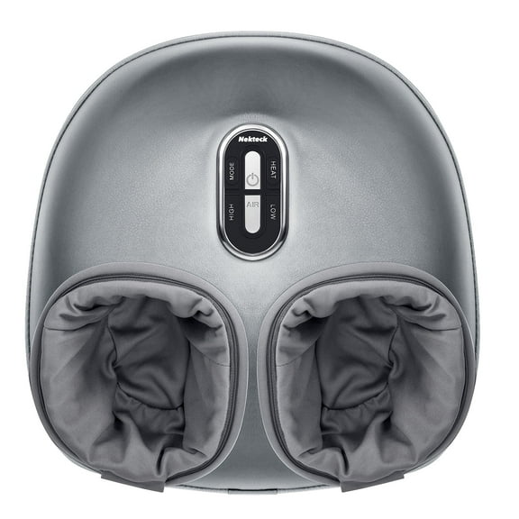 Nekteck Shiatsu Foot Massager Machine with Soothing Heat, Deep Kneading Therapy (Sliver)