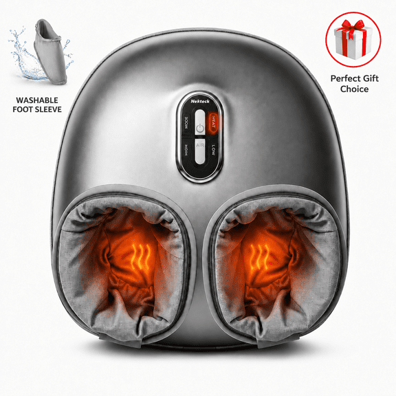 Nekteck Foot Massager with Heat, Shiatsu Foot Massage Machine with for Plantar Fasciitis, Neuropathy, Circulation, Fathers Day Gifts for Men, Women