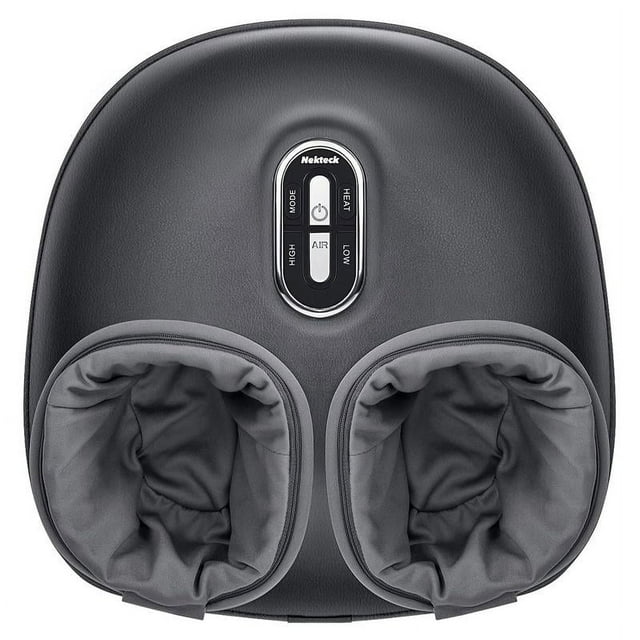 Nekteck Shiatsu Foot Massager Machine with Soothing Heat, Deep Kneading Therapy, Air Compression, Improve Blood Circulation and Foot Wellness