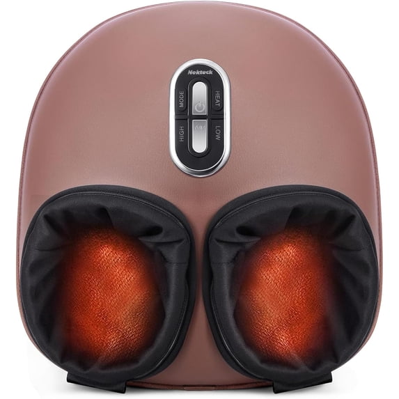 Nekteck Foot Massager with Heat, Shiatsu Foot Massagers Machine for Neuropathy, Blood Circulation, Plantar Fasciitis Relief, Feet Deep Kneading Therapy Air Compression, FSA/HSA, Gifts for Mom/Dad