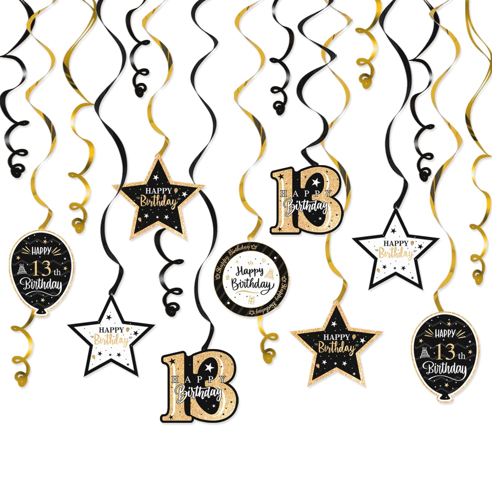Happy 23rd Birthday Banner - Large 78x47 Inch Black & Gold Photo Backdrop For Party Wall Decor