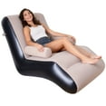 thumbnail image 1 of Inflatable Deck Chair with Air Pump, Lounger Sofa for Indoor Living Room Bedroom, Outdoor Travel Camping Picnic Beach Chaise Lounges, 1 of 8
